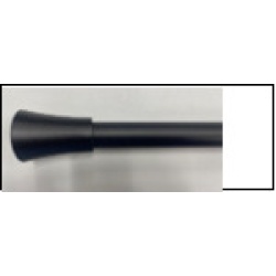 curtain rod Black extendable triangle solid" ", 1" diam, 66" x 120' inch"