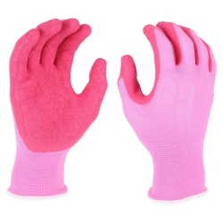 Women's Garden Gloves Latex Grip S/m Pink
