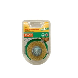Wire Wheel Brush 2 1/2 Brass Wire Fine Wolfcraft"