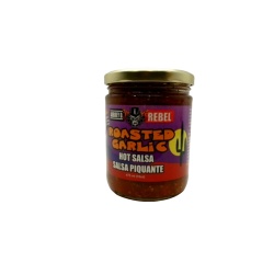 Hot Salsa Roasted Garlic 475mL Aubrey D. Rebel (Or 3/$9.99)