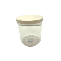 Round Canister Medium 5 x 5.5" Plastic w/Lid"