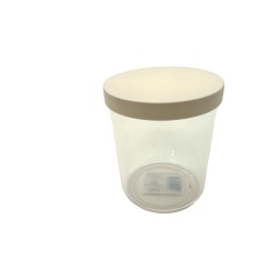 Round Canister Small 4 x 5.2" Plastic w/Lid"