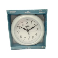 Wall Clock White Cardinal Silent Movement