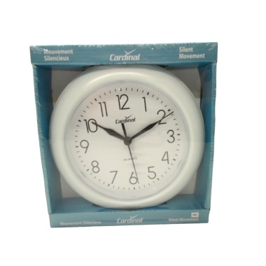Wall Clock White Cardinal Silent Movement