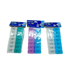 Pill Box 7 Day AM/PM Homecare Assorted Colours