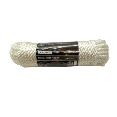 Nylon Twisted Rope 3/8 X 50' White Onward