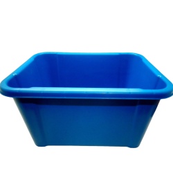 Blue Plastic Bin heavy duty 21 X 15" X 12"seconds"