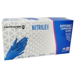 Defender Safety Nitrile Blue Exam Gloves 100ct Small