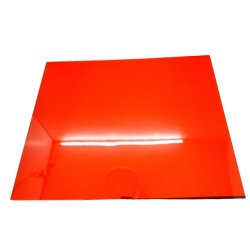 Plastic Sheet Red Transparent 21.75 x 26.5""
