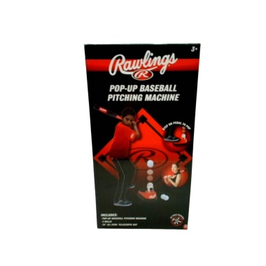 Pop Up Baseball Pitching Machine w/3 Balls & Bat Rawlings
