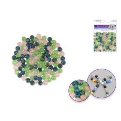 Meadow Glass Beads: 6mm Round A/b Polish Effect 30g B) Meadow