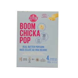 Real Butter Popcorn 4 Microwave Bags 372g. Boom Chicka Pop