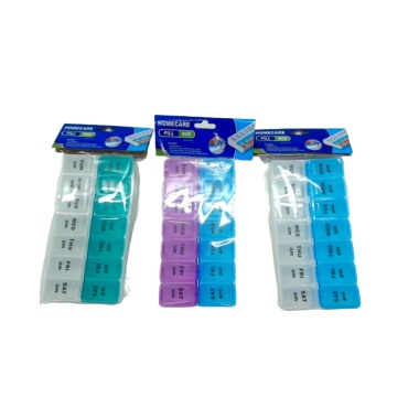 Pill Box 7 Day AM/PM Homecare Assorted Colours