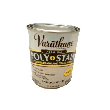 Wood Stain Poly Stain Satin Antique White 946ml. Varathane