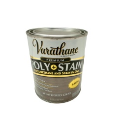 Wood Stain Poly Stain Satin Weathered Gray 946mL Varathane