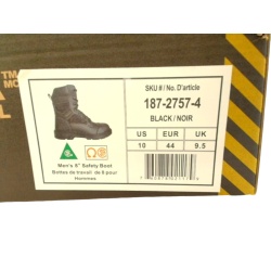 Men's Safety Boot Leather Black Size 10 Altra Industrial
