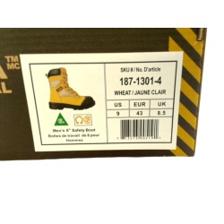 Men's Safety Boot Leather Wheat Colour Size 9 Altra Industrial