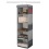Hanging Closet Shelves w/6 Mesh Pockets Grey Zober