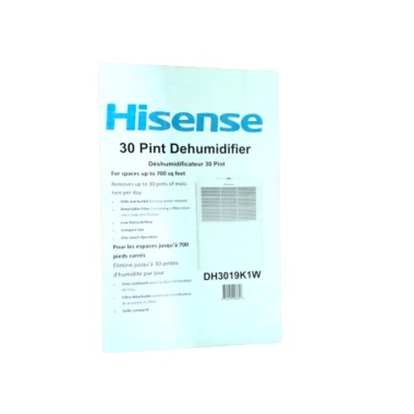 30 Pint Dehumidifier For Spaces Up To 700sq. ft. Hisense