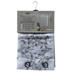 Sheer 54X84W/Gry Leaf"