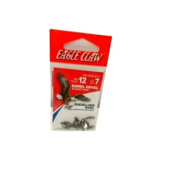 Barrel Swivel W/safety Snap Eagle Claw Size 12 7pk.