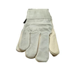 Grain Split Leather Work Gloves Unlined Cuff Medium