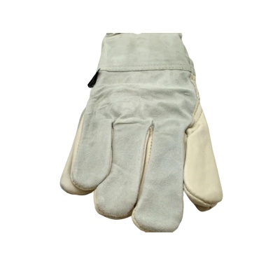 Grain Split Leather Work Gloves Unlined Cuff Medium