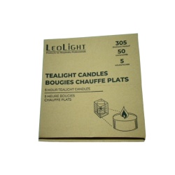 5 Hour Tealight Candles 50pk.