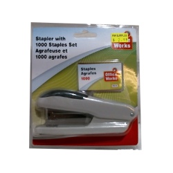 Stapler w/1000 Staples Set 26/6 Office Works