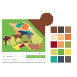 Earth Tones Fit Scrapbook Cardstock: 12x12" 80lb (216gsm) Textured 60sht E) Earth Tones"