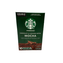 Coffee Chocolaty & Lucious Notes Mocha 10pk Keurig Starbucks