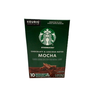 Coffee Chocolaty & Lucious Notes Mocha 10pk Keurig Starbucks