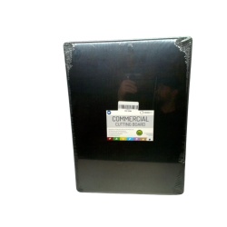 Commercial Cutting Board 20 x 15" x 0.5" Black HDPE Plastic Thirteen Chefs"