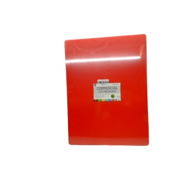 Commercial Cutting Board 24 x 18" x 0.5" Red HDPE Plastic Thirteen Chefs"