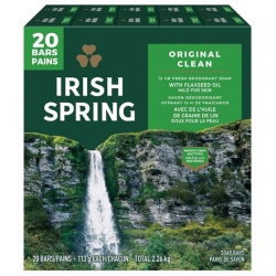 IRISH SPRING BAR SOAP 20PK X 113G ORIGINAL