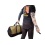 Waxed canvas duffle bag round olive-black 24x14 inch