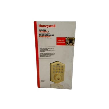 Digital Deadbolt w/Electronic Keypad Polished Brass Honeywell