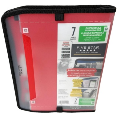 Five Star Zipper Folder W/ Zipper