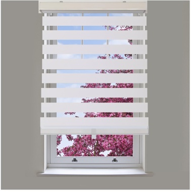 Blinds White cordless polyester 75 inch x 84 inch