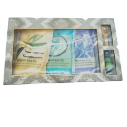 5pc. Epsom Salts Set W/tea Tree Oil & Salt Spoon Spa Luxetique