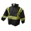 Hi-Vis Waterproof Safety Rain Jacket Large Black Sturrdi