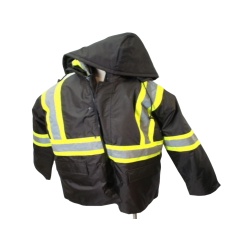 Men's Hi-Vis Parka w/Vest 3XL Black Sturrdi